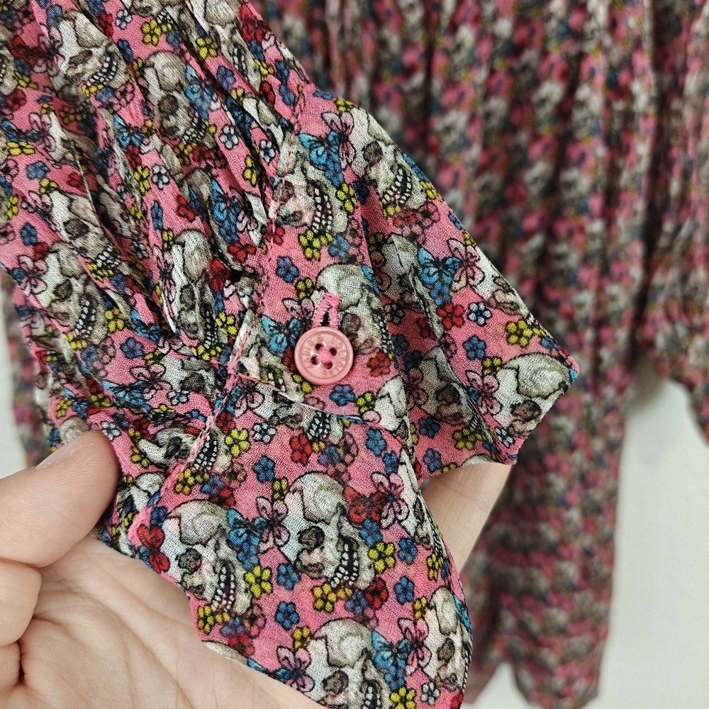 ZADIG & VOLTAIRE Women's Reevas Liberty Skull Mini Cinch Waist Dress Small - Picture 11 of 15